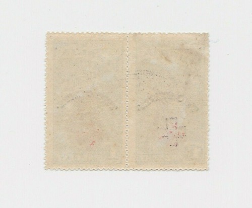 1918 Liberia Error Offset Red Cross # B3 PAIR 1c - Picture 2 of 2