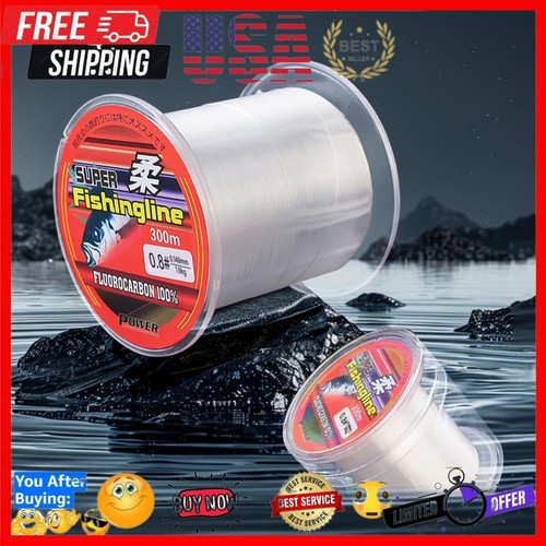 300M Fluorocarbon Fishing Line Strong Nylon String Clear Fishing Wire Carp Line