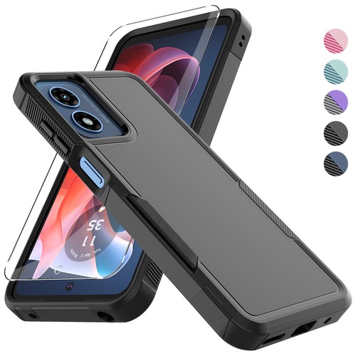 Für Motorola Moto G Play 2024 Handyhülle Cover + Hartglas Displayschutzfolie - Bild 12 von 51
