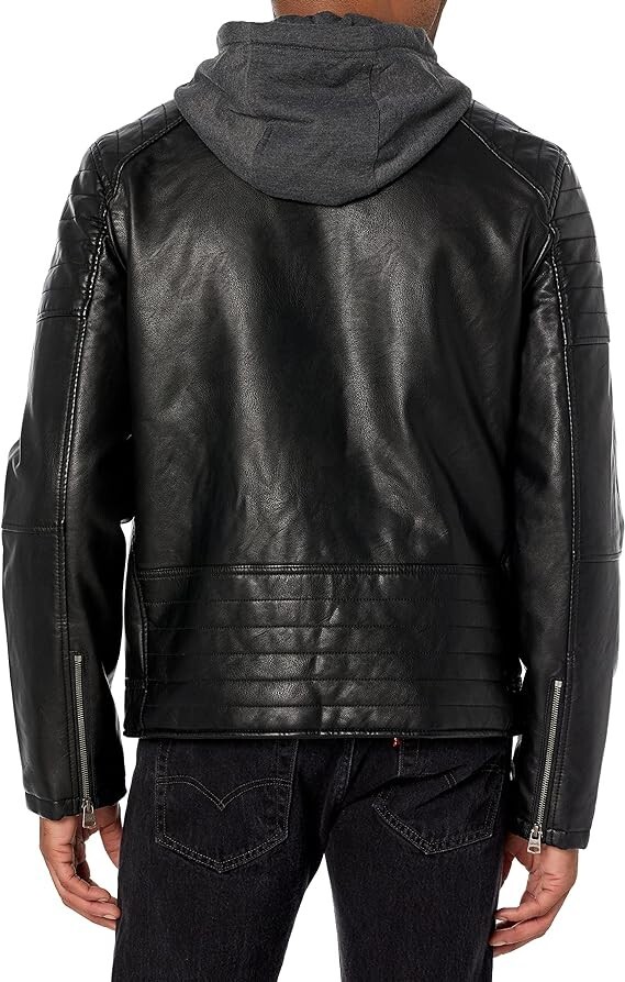 未使用 LEVI'S PREMIUM BLACK LEATHER JACKET Levi's（リーバイス） デニムジャケット gジャン PREMIUM BLACK TYPEII