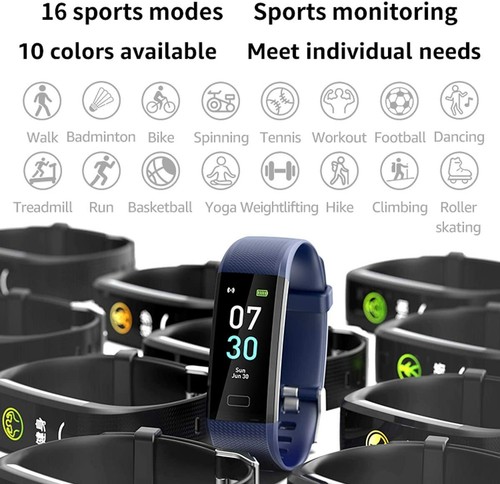 Fitness Tracker Smart Watch with Heart Rate, Blood Pressure Oxygen Step Count - Picture 7 of 12