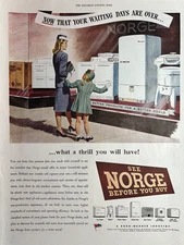 1946 Norge Appliances Borg Warner Industry Products Better World VTG Print Ad