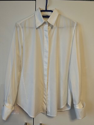 Loro Piana Damen Bluse weiße Gr. 36/38 (Gr. 44 It.) 