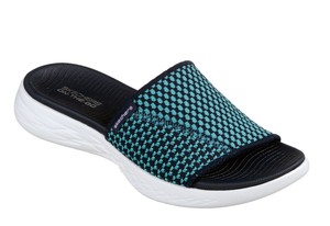 Skechers NEW On The Go 600 Nitto navy blue comfort slide sandals flip flops 3-8 | eBay