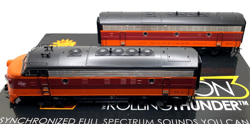 HO BROADWAY LIMITED 4845 EMD F7 A-B MILWAUKEE ROAD 68A 68B UNIDAD A SONIDO DC DCC | Zustand: Used