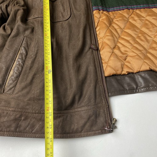 Vintage Levi's authentische Westernbekleidung echt getragen braune Lederjacke 2XL *Mängel* - Bild 16 von 22
