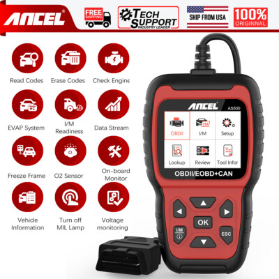 ANCEL AS500 Car OBD2 Scanner Engine Code Reader Clear Codes Diagnostic Tool