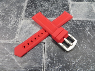 Neu 20 mm weiches Gummiarmband Taucheruhrenarmband RED TAG HEUER Formel F1 20 