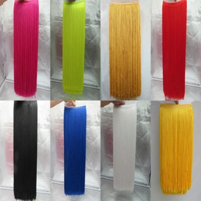 Fransen-Borte 2 Yards (~1,8m) Lang, 8 Zoll (~20cm) Breit – Rot, Polyester, Für Kleidung, Lampenschirme & DIY