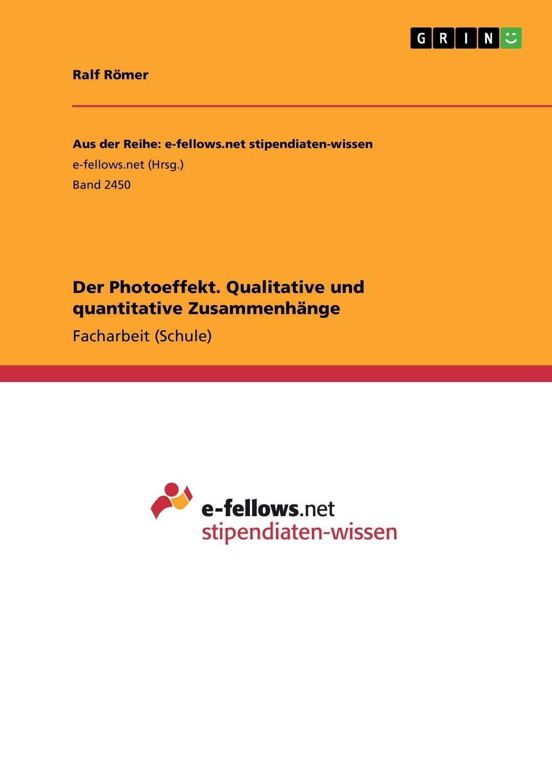 Thumbnail - Ralf Römer | Der Photoeffekt. Qualitative Und Quantitative