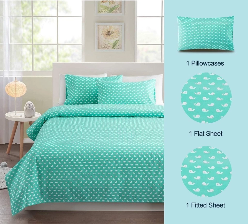 Sábanas Para Niños, Twin Size Sabanas Juego De 3 Pieza Ropa Cama Para Niños NUEVO. Foto 3 de 4