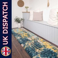 NEW SUPER SOFT ABSTRACT MULTICOLORED MODERN RUNNER 60 cm x 240 cm / Kukoon Rugs