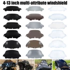 Black/Smoke/Clear Wave Windshield Windscreen Fit For Harley Touring Street Glide