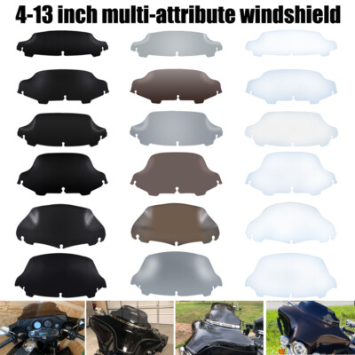 #ad Black Smoke Clear Wave Windshield Windscreen Fit For Harley Touring Street Glide $24.58
