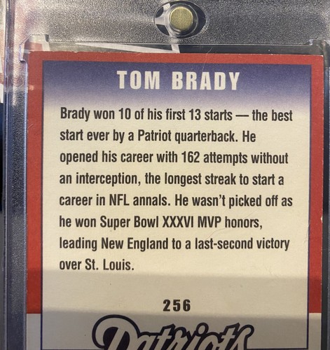 TOM BRADY 2002 Fleer #256 Building Blocks Tiffany Gold Foil #178/225 Rare - Picture 6 of 6