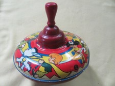 Vintage Ohio Art tin lithograph spinning top working