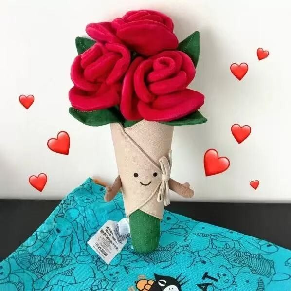 AUTHENTIC‼️Jellycat ROSE BOUQUET NEW With Tags 2025