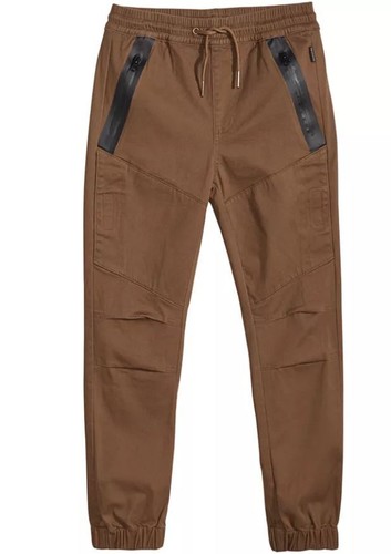 Ring of Fire Big Boy's Brown Major Slim-Fit Joggers, Large