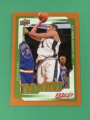 2008-09 Upper Deck MVP Tim Duncan Team MVP #196 San Antonio Spurs (C)