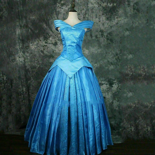 Sleeping Beauty dress adult princess Aurora blue dress ball gown custom made - Picture 5 of 5