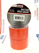Tool Bench Hardware 3 ROLLS Orange Duct Tape 1.89 in x 10 yds MULTI-PURPOSE