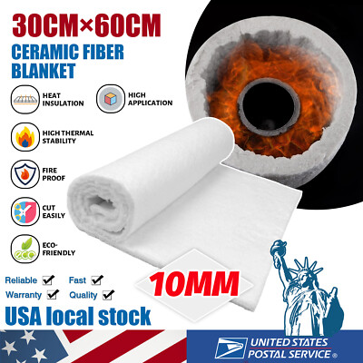 Ceramic Fiber Insulation Thickness 0.4 inch 2500°F Fireproof Insulation Blanket
