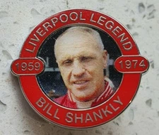 Liverpool Legend Bill Shankly - Picture Pin Badge - 1959/ 1974
