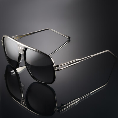 Khan Square Flat Top Sunglasses Cool Men's Women's Retro Pilot Sun Eyewear New