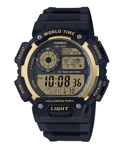 CASIO Mod. WORLD TIME ILLUMINATOR - 5 Alarms. 10 Year battery 11343774