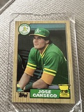 1987 tops Jose Canseco All-Star rookie multiple errors