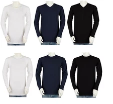 Styllion Mens Shirts V Neck C Neck- Long Sleeve - Mid Weight - S TO  7XLT