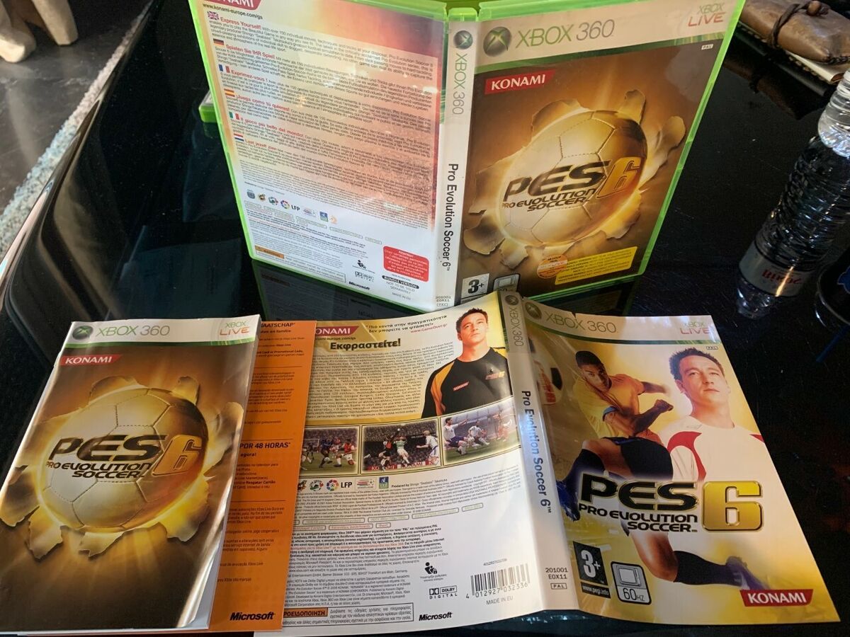 PRO EVOLUTION SOCCER 6 XBOX 360 - PAL - CASE - 2 COVERS - MANUAL