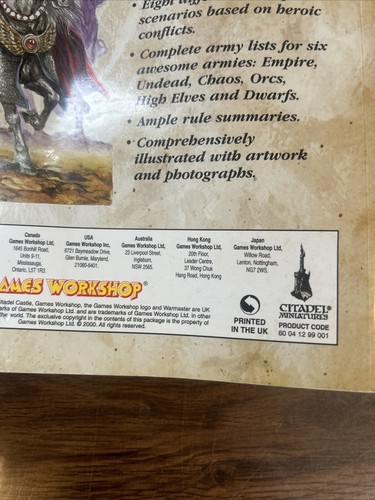 Warmaster Game Rules Book by Rick Priestley 2000 Illustrated Paperback English - Picture 17 of 18