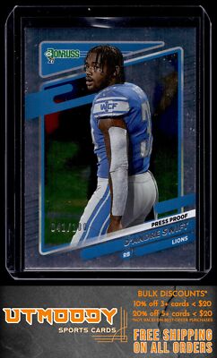 2021 Donruss 171b D'Andre Swift Press Proof Silver No Helmet /100