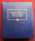 Walking Liberty Half Dollars 1916-1947 G-XF New Whitman Album Complete WL30