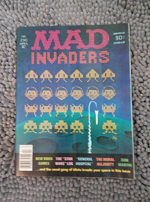 MAD Magazine #230 April 1982 Space Invaders Cover, Star Wars Films Parody, NM
