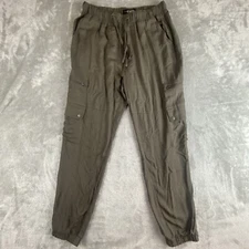 Rewash Pants Womens Medium 28x28 Brown Utility Cargo Pockets Elastic Waist