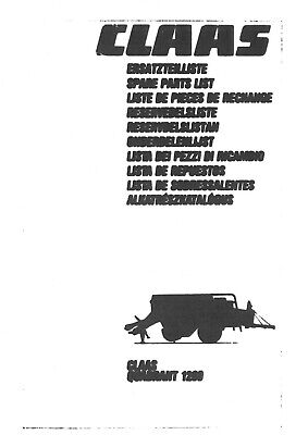 Markant Claas Baler Constant Trabant Workshop Service Manual Dominant