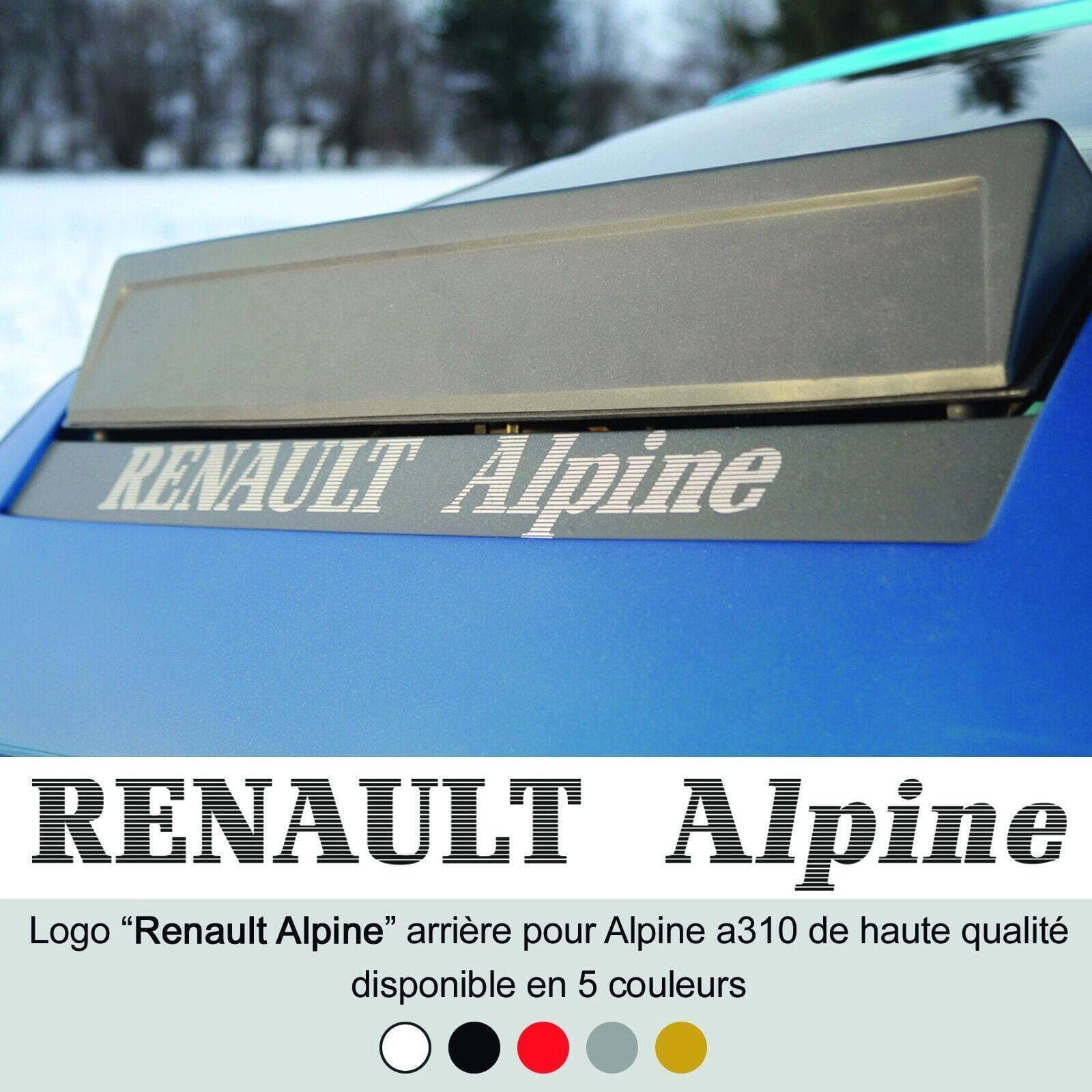 Bande arrière Alpine Renault pour rénover la carrosserie A310 A610 en 5 couleurs