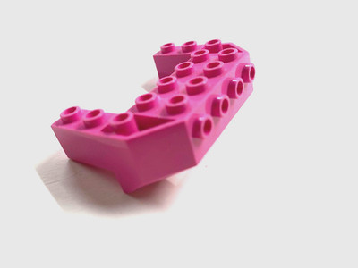 LEGO Parts: Train Front w/ Upward Sloping Bumper,4x6, Part # 87619, Dark Pink