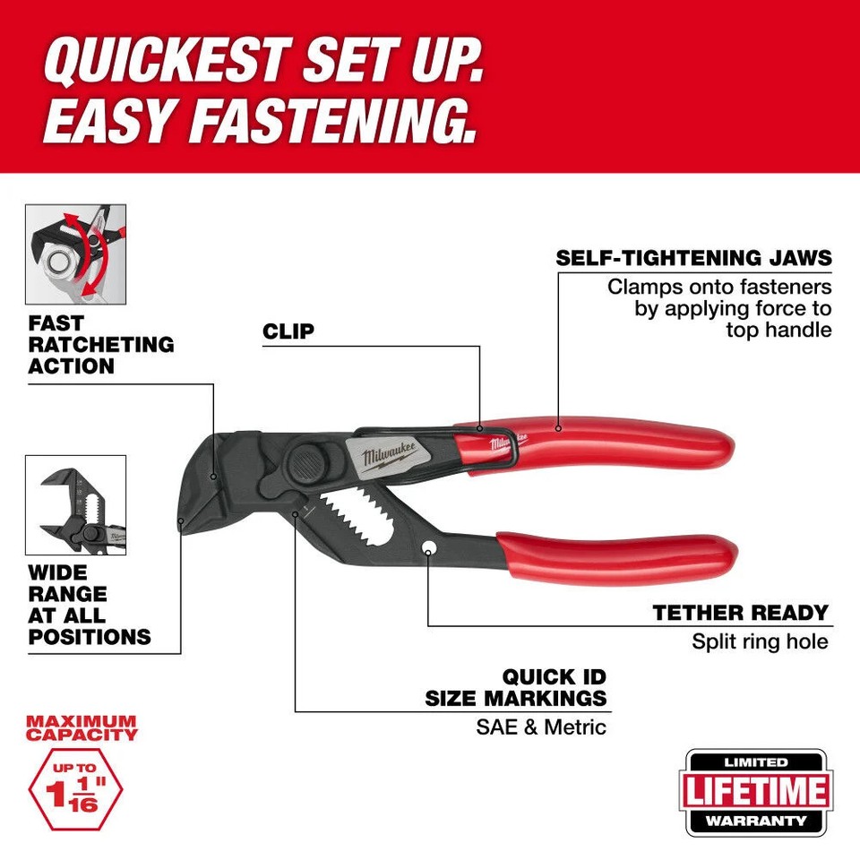Milwaukee 5 Inch Pliers Wrench With Belt Clip | eBay UK