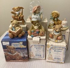 6 Cherished Teddies Anna, JOHN, Teddy Roosevelt, THOMAS, Benji, MOTHER'S LOVE