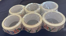 6 Rolls of Official Ebay Branded Tape Packing Shipping Supplies 75' x 2" New
