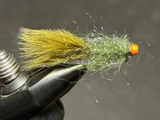 Hot Head Balance Leech Olive Fly Fishing Flies Trout Streamer