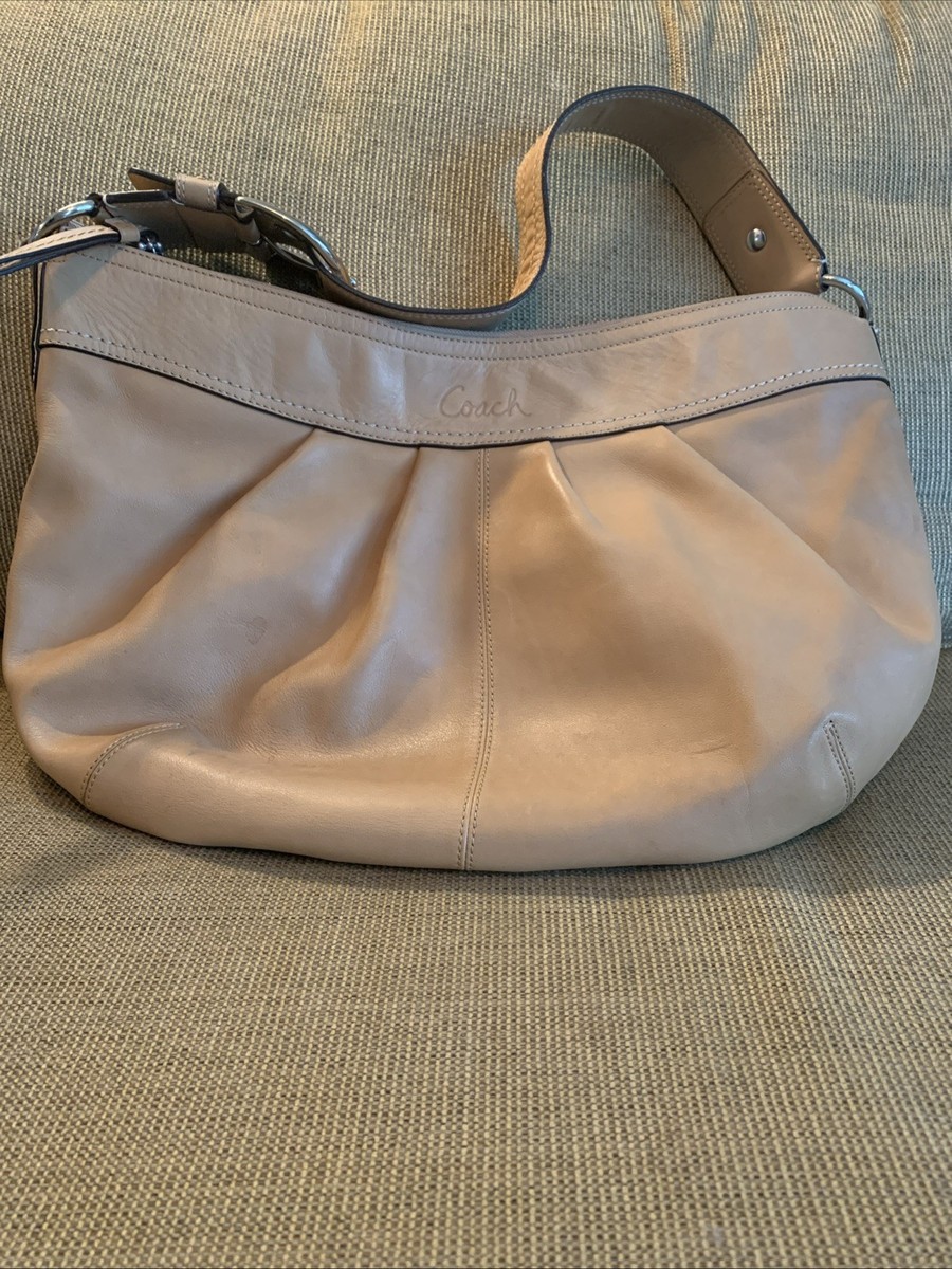 COACH Vintage Soho Pleated Leather Hobo Bag F13731 Brown Women's