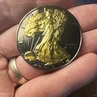 U.S. Mint AmericaEagle 2013 Silver Coin 1 oz 0.999 Bullion Ruthenium/Gold Gilded
