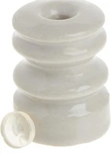 WP22 Multi-Groove Wood Post Ceramic Insulator White