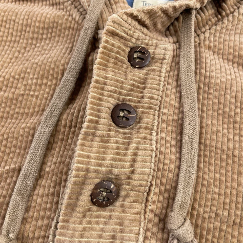 Territory Ahead Sudadera con Capucha Para Hombres Grande Marrón Pana Henley Pullover Sudadera Foto 3 de 4