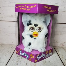 1998 Furby Dalmation White Black Spots 70-800 Tiger Electronics Sealed NIB Vtg