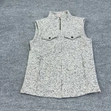 Normal Brand Vest Mens M Gray Heather Lincoln Fleece Full Zip Flap Pocket